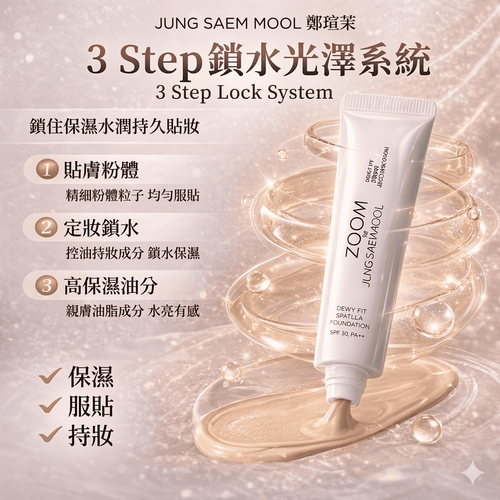 ZOOM BY JUNG SAEM MOOL 刮刀粉底液 25ml 柔霧 / 水潤 刮刀型粉底 鄭瑄茉粉底液 懶人上妝