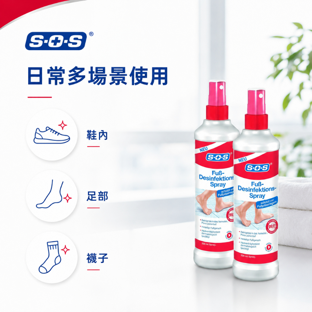 SOS德國足部鞋內清新噴霧