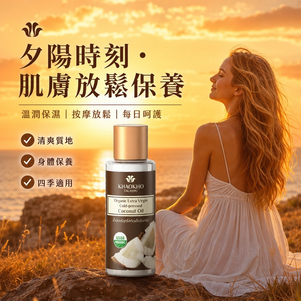 泰國 KHAOKHO TALAYPU 初榨椰子身體油 100ml