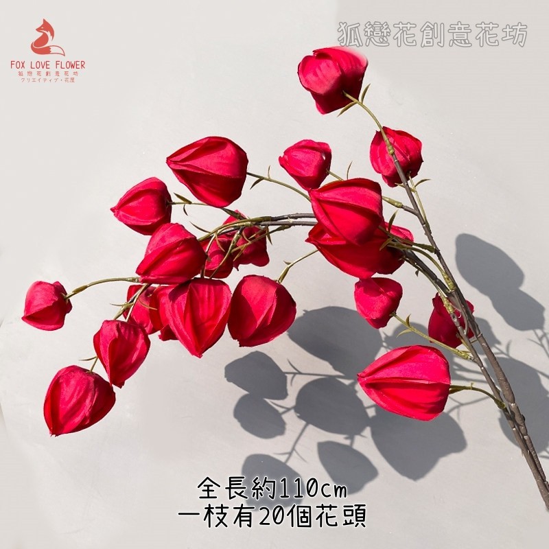 110cm長枝燈籠果(紅色)