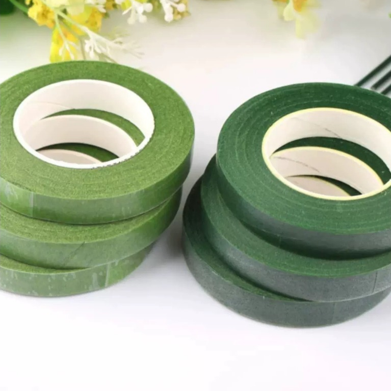 台灣現貨【花藝膠帶】27m花藝膠帶, 花藝紙膠帶, 綠膠帶, 花藝綠膠, DIY花藝材料, 花藝手工材料, 永生花材料