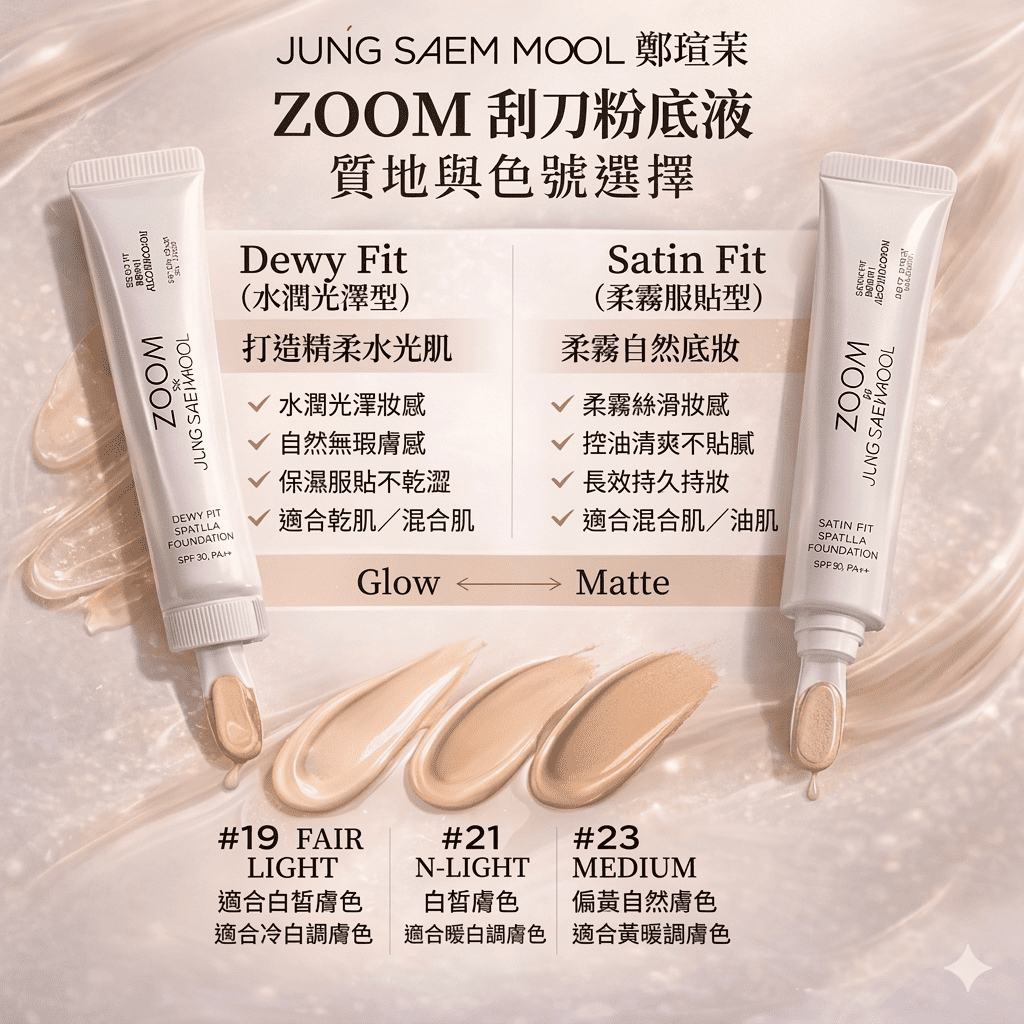 ZOOM BY JUNG SAEM MOOL 刮刀粉底液 25ml 柔霧 / 水潤 刮刀型粉底 鄭瑄茉粉底液 懶人上妝
