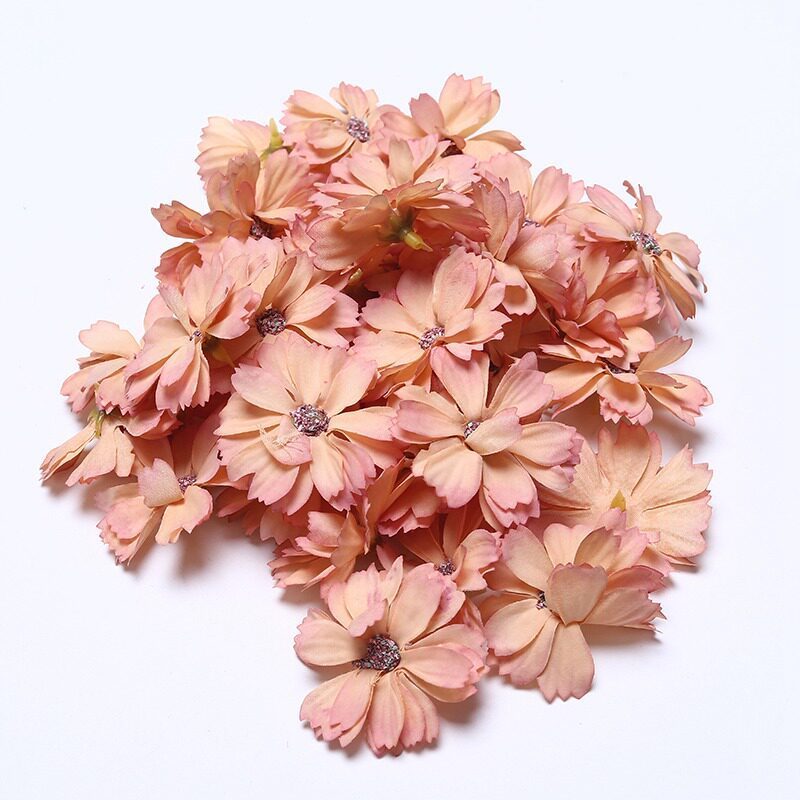 台灣現貨【六瓣花花材】4.5cm多色混色仿真六瓣花頭 手作花束配件 花盒花圈佈置 DIY花藝材料 桌面裝飾拍攝道具