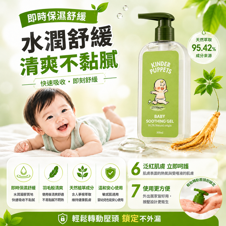 Kinder Puppets 嬰兒舒緩凝膠 300ml