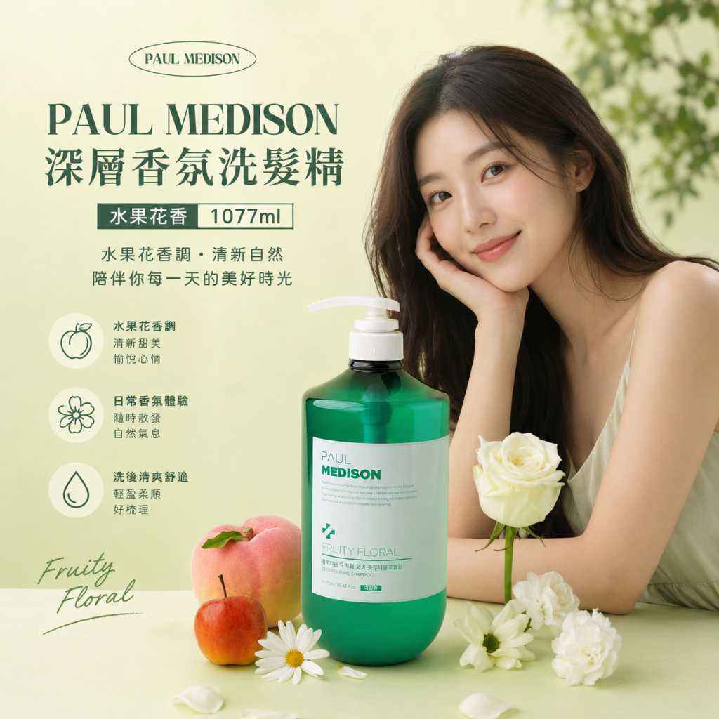 PAUL MEDISON 深層香氛洗髮精 水果花香 1077ml