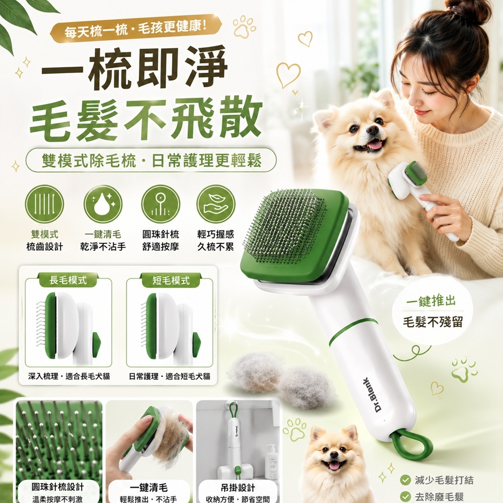 Dr.Blank 狗狗空氣軟質針梳 (標準白/純淨綠)