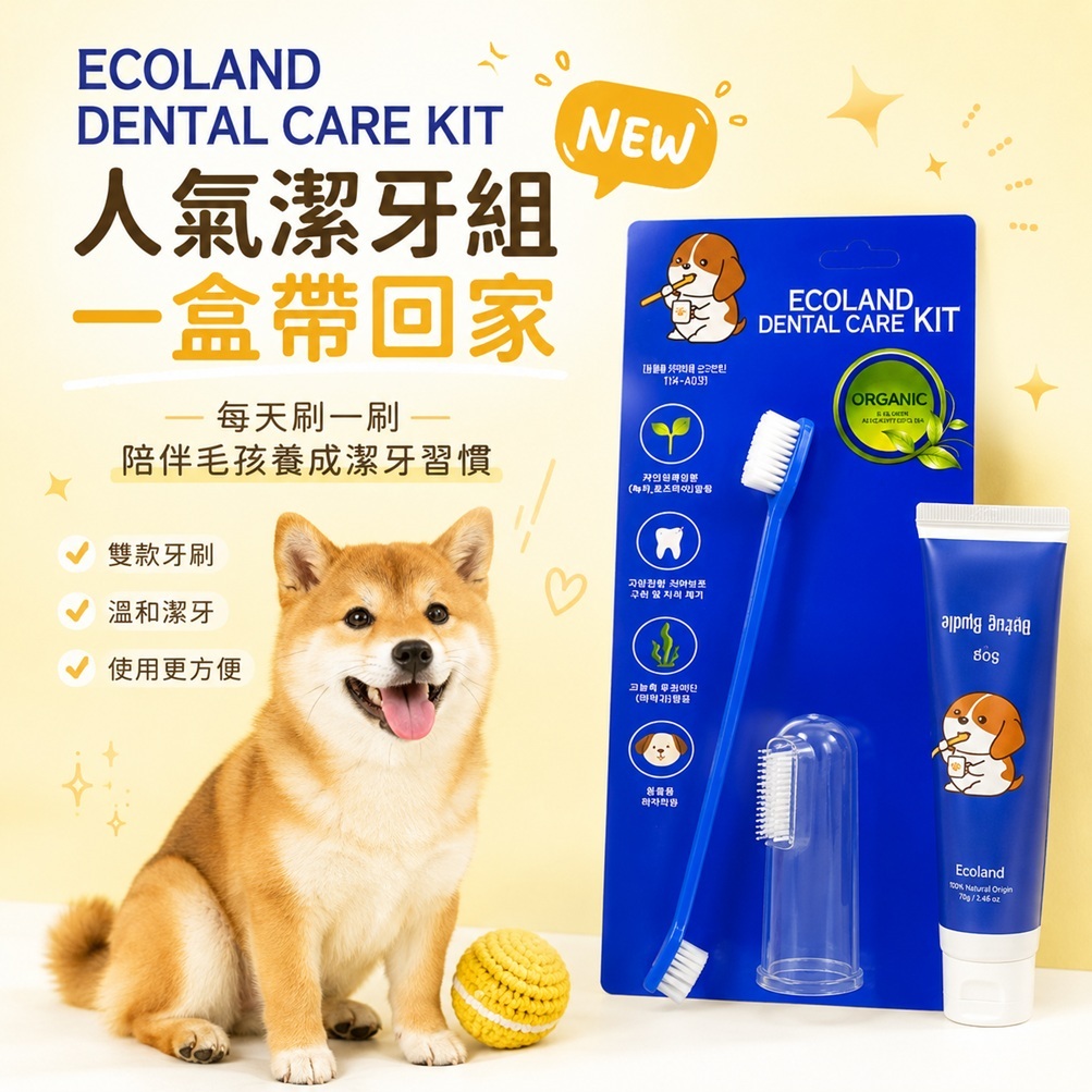 Budle'Budle Ecoland 寵物牙膏牙刷組 80g