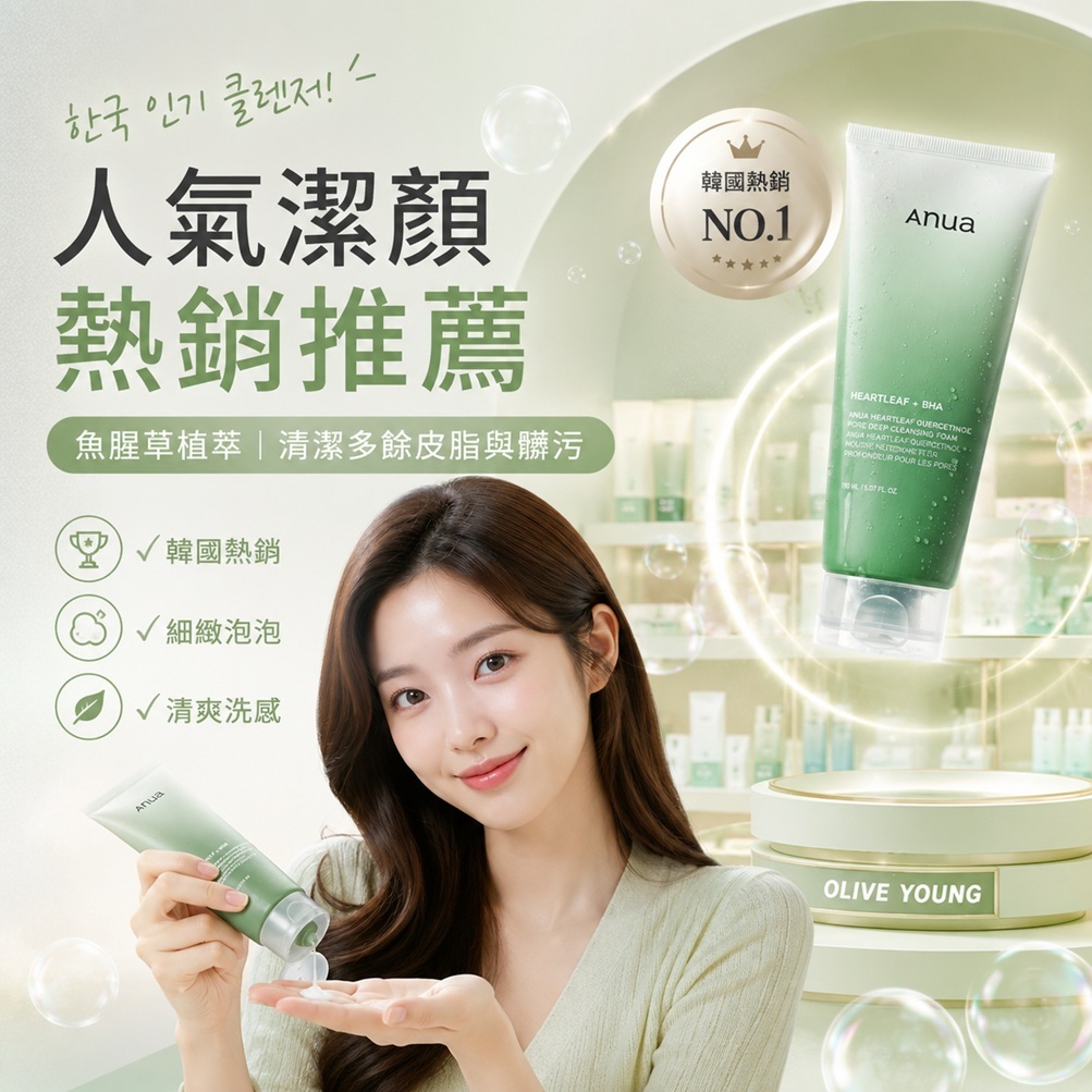 Anua 魚腥草槲皮素皮脂毛孔深層潔面乳(150ml)