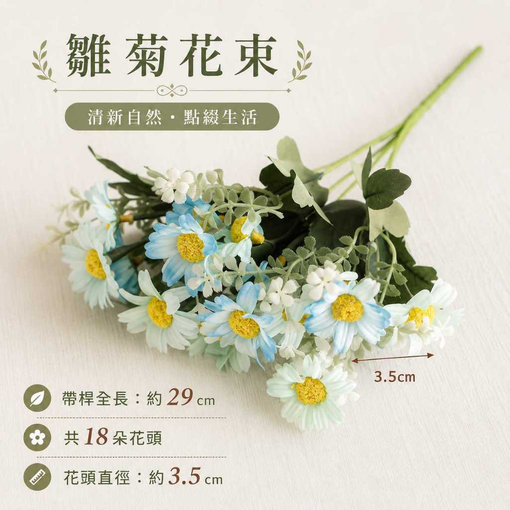 18頭小雛菊（油畫藍）