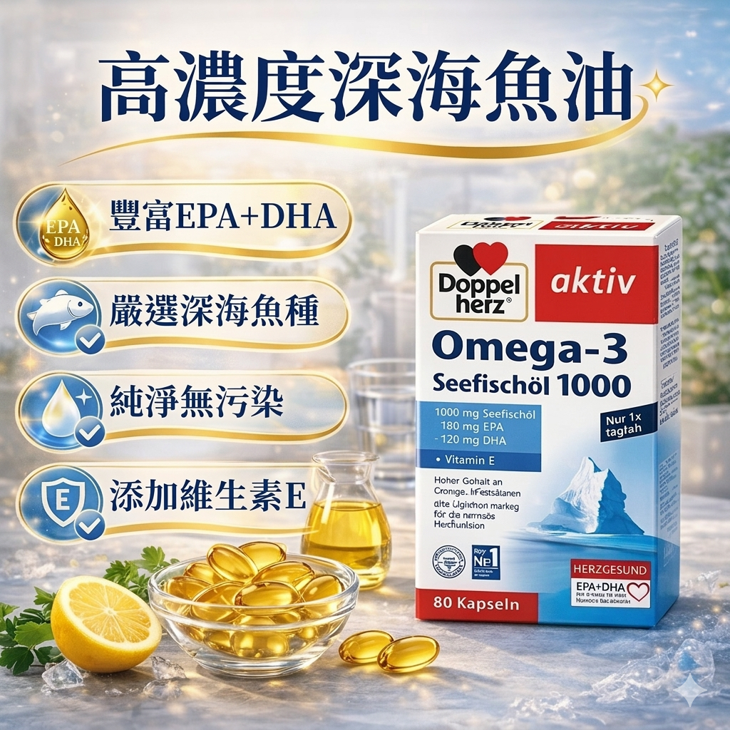 Doppelherz 德國雙心Omega-3深海魚油1000mg 60粒