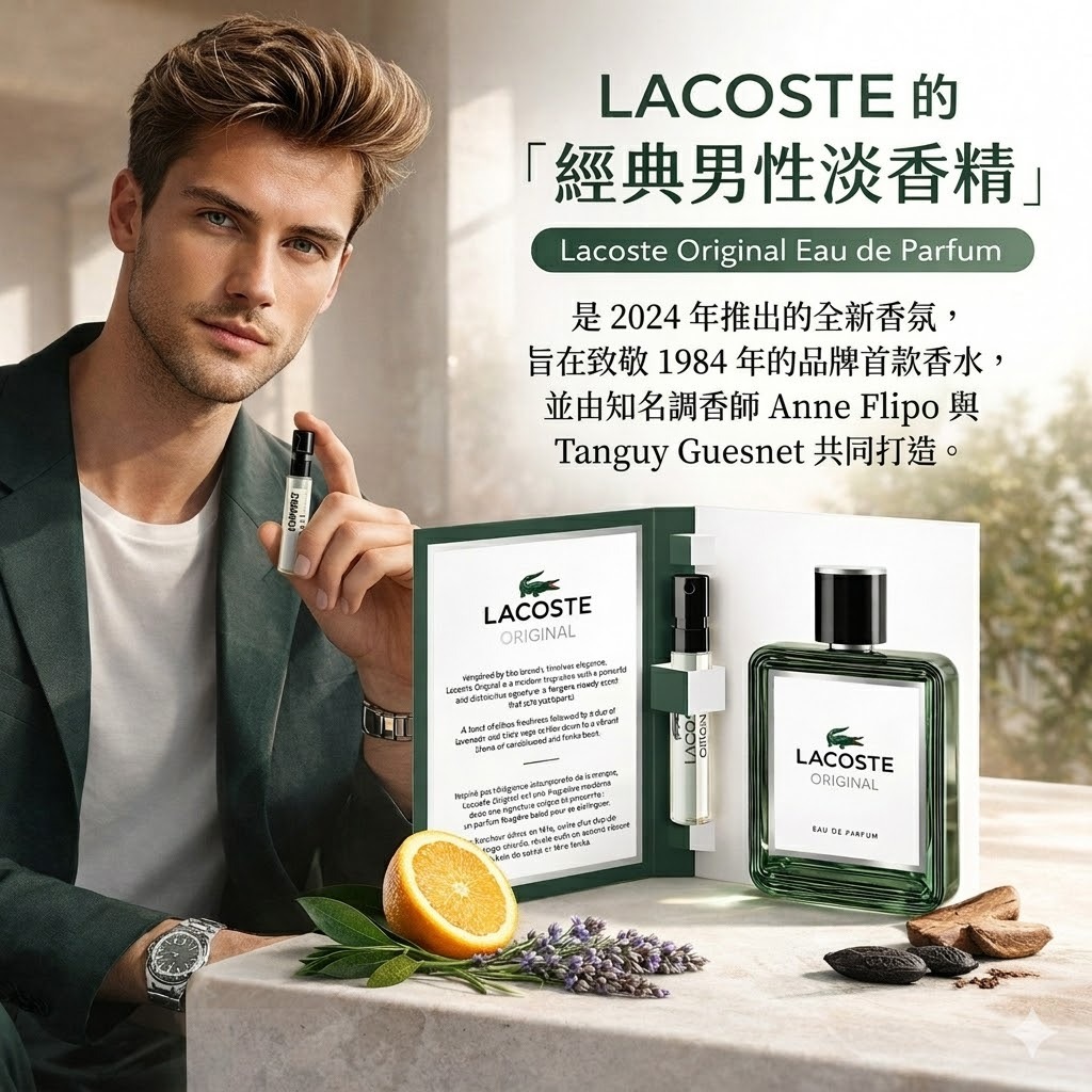 LACOSTE 經典男性淡香精 針管 2ml