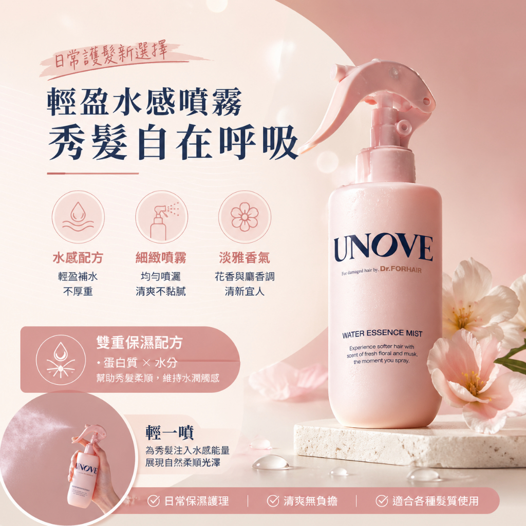 UNOVE 水感蛋白香氛護髮噴霧 200ml