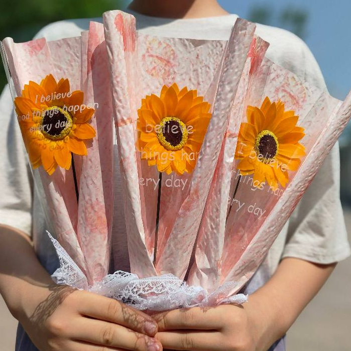 台灣現貨【向日葵花束】30cm向日葵花套花束 畢業季生日禮物 小花束 溫暖祝福花禮 畢業花束 謝師禮物