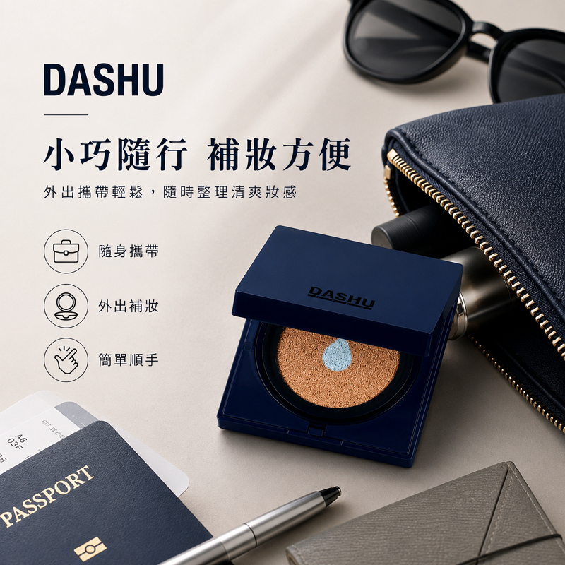 韓國 DASHU 男款水潤霧面BB氣墊粉餅 15g 深米色