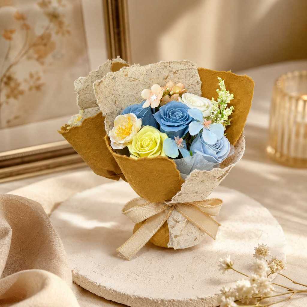 台灣現貨【18cm玫瑰小花束】18cm玫瑰花束, 迷你玫瑰花束, 玫瑰小花束, 芷渡花束, 月溪花束, 星硯花束, 箋紙