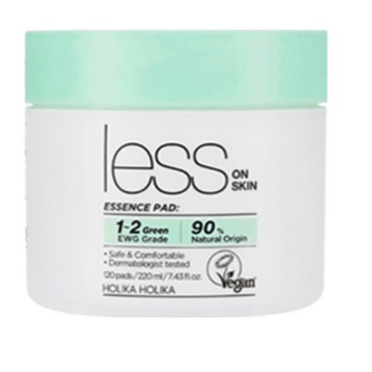HOLIKA HOLIKA Less On Skin精華爽膚棉 220ml 120片 韓國 積雪草艾草泛醇 保濕舒緩補水