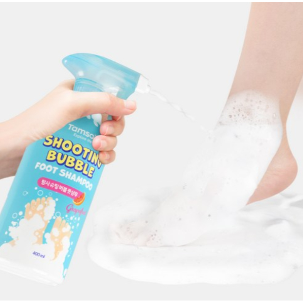 Tamsaa Shooting Bubble 足部泡泡清潔噴霧 400ml 韓國足部護理 葡萄柚香 免彎腰洗腳 清爽潔淨