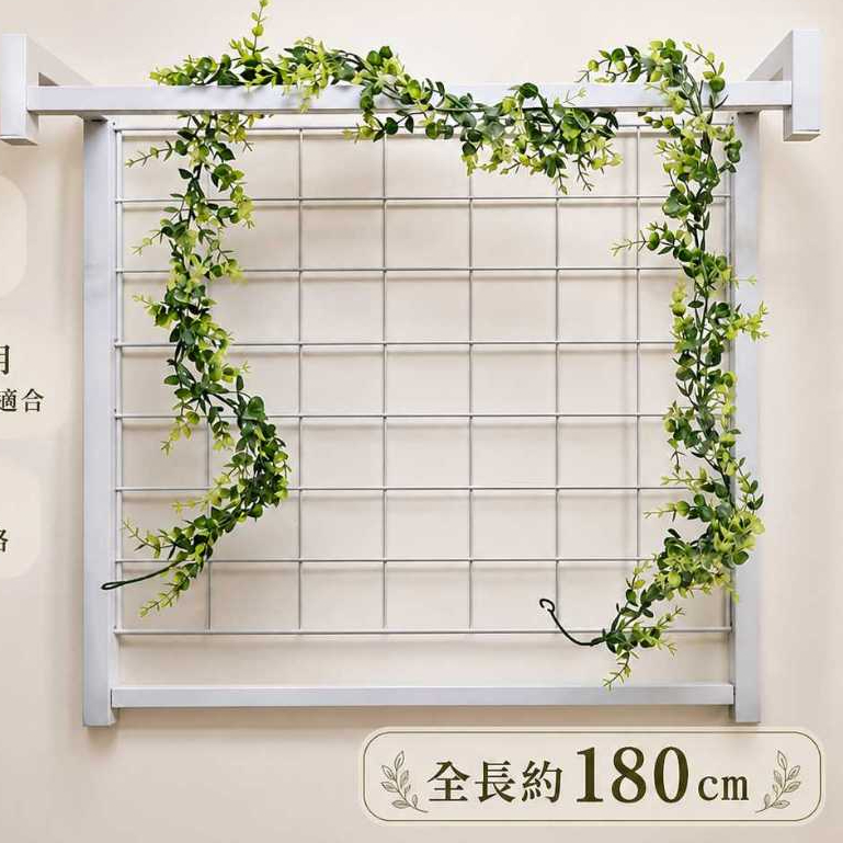 台灣現貨【仿真尤加利藤蔓】180~200cm仿真尤加利藤蔓, 尤加利花藤, 180cm藤蔓, 200cm藤蔓, 圓葉尤加