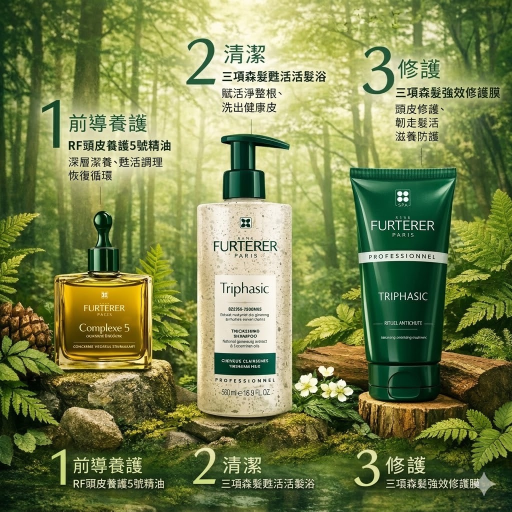 RENE FURTERER 萊法耶 三項森髮激活髮浴 500ml