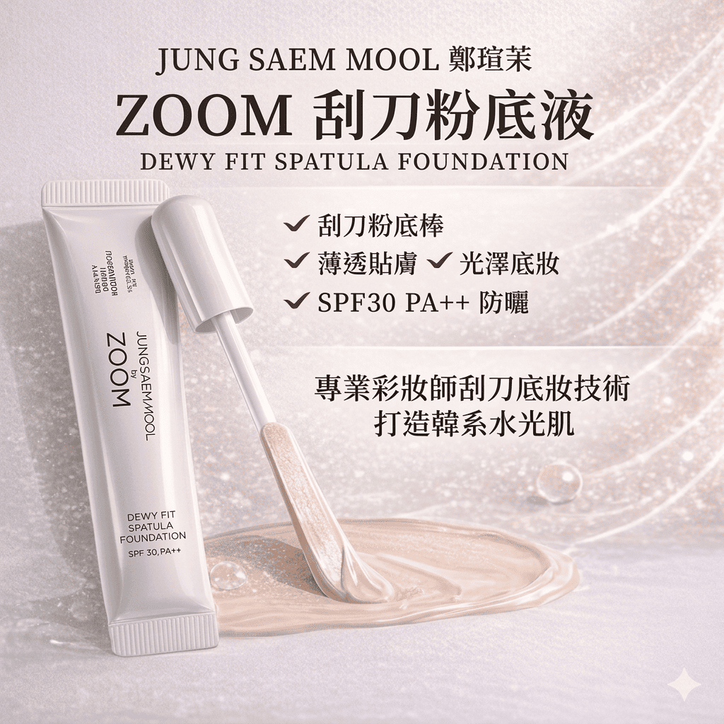 ZOOM BY JUNG SAEM MOOL 刮刀粉底液 25ml 柔霧 / 水潤 刮刀型粉底 鄭瑄茉粉底液 懶人上妝