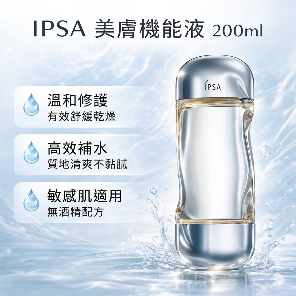 日本 IPSA 茵芙莎 流金水 美膚機能液 200ml 國際航空版 化妝水 無酒精配方 清爽保濕 敏感肌適用 日常保養