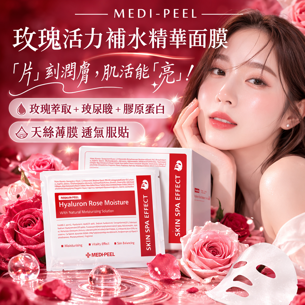 MEDI-PEEL 玫瑰活力補水精華面膜 30ml/片