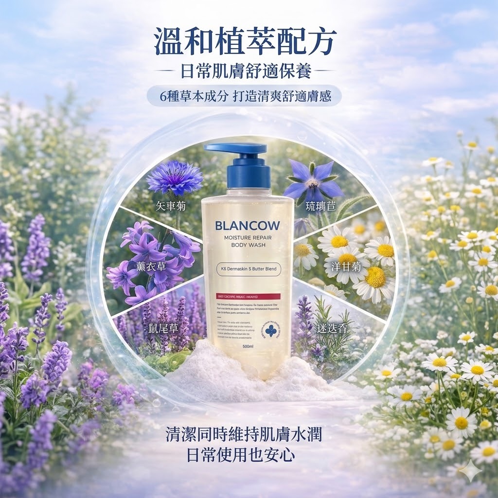 韓國 BLANCOW BHA 保濕修護沐浴露 500ml