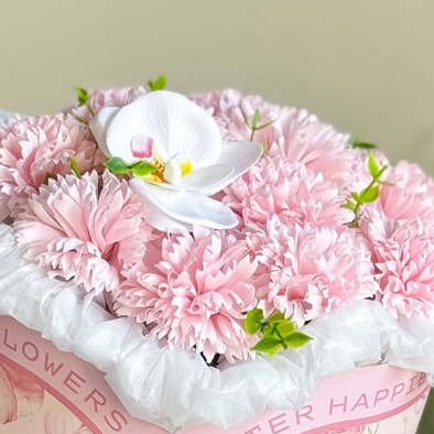 台灣現貨【歲月溫柔康乃馨】30cm粉色感謝花禮 母親節生日送禮 櫥窗提袋燈串可選 拍照打卡 桌面擺飾溫柔花束
