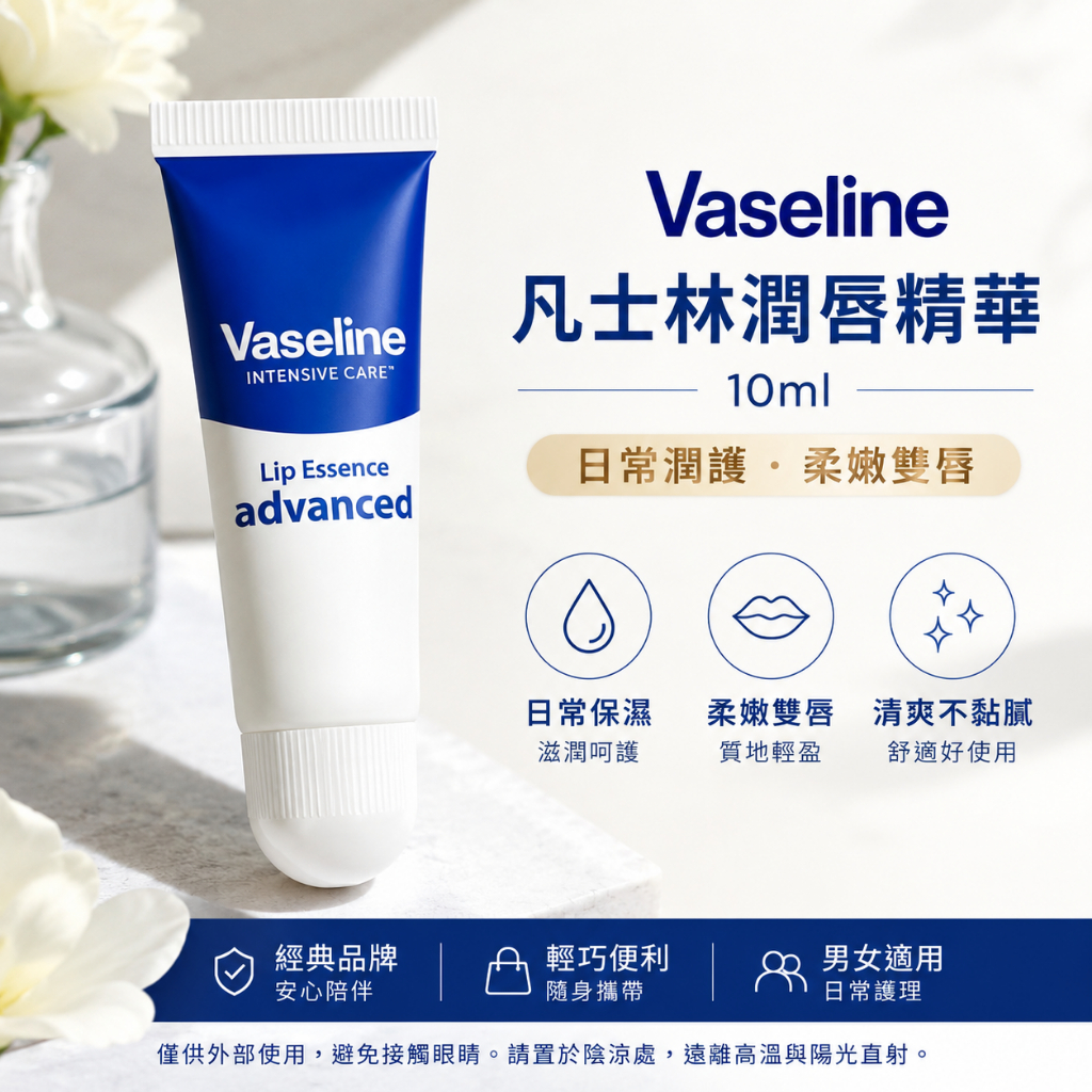Vaseline 凡士林 Advanced 潤唇精華 10ml