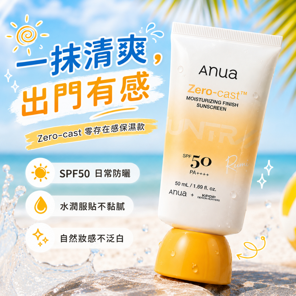 Anua × 😈《Kpop 獵魔女團》聯名款防曬霜 50ml 輕盈物理款/零存在感保濕款/隱形霧面款