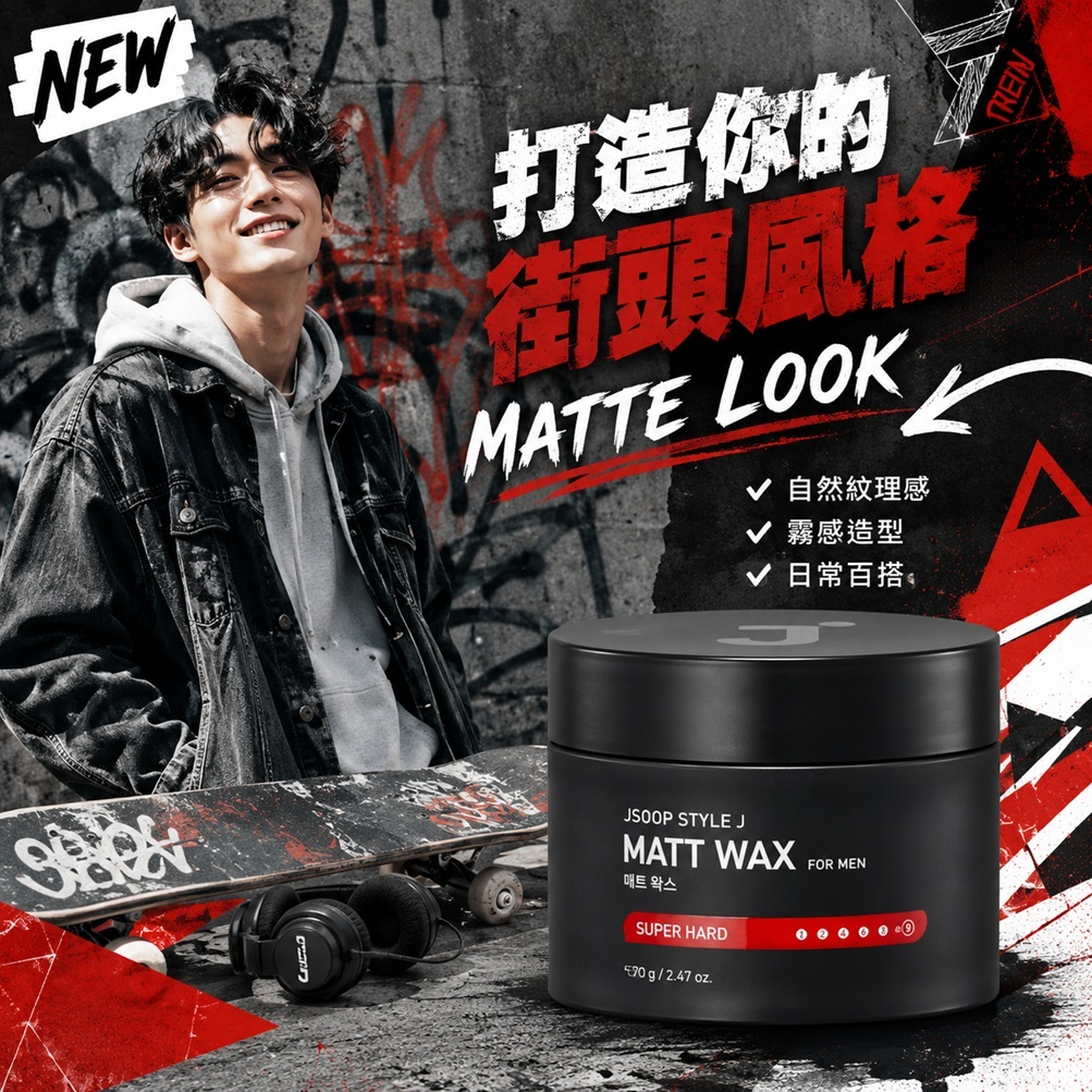 韓國 J'SOOP Style J 男士硬質霧感髮蠟(120g)