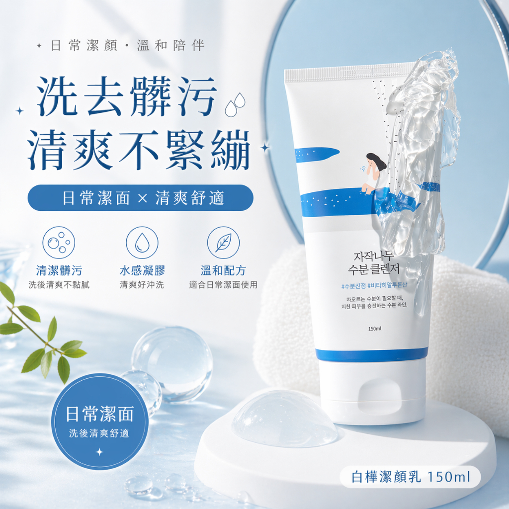 RoundLab 白樺樹保濕潔面乳 #藍150ml