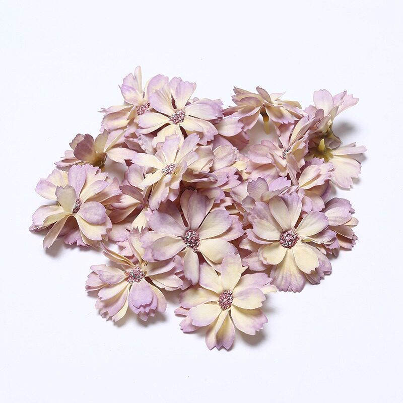 台灣現貨【六瓣花花材】4.5cm多色混色仿真六瓣花頭 手作花束配件 花盒花圈佈置 DIY花藝材料 桌面裝飾拍攝道具
