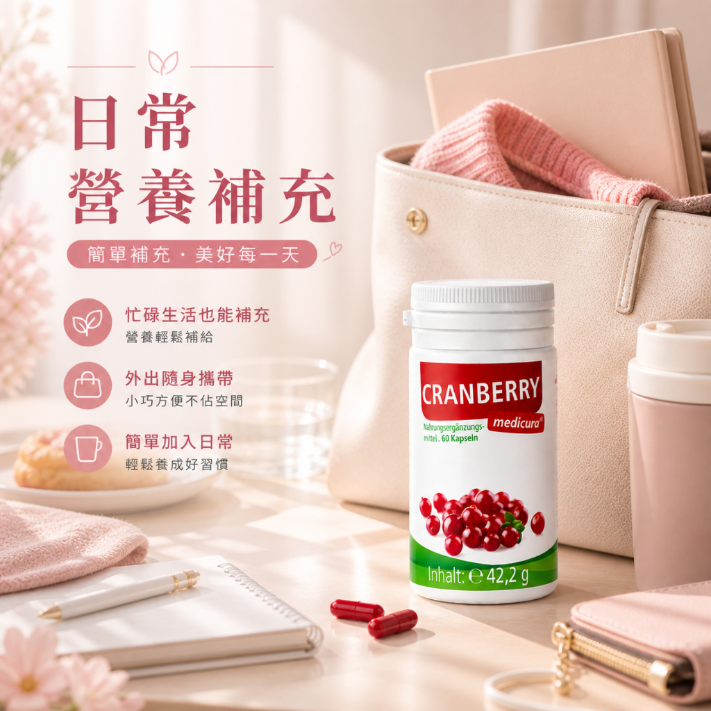 德國 Medicura 蔓越莓維生素C膠囊 60粒/罐