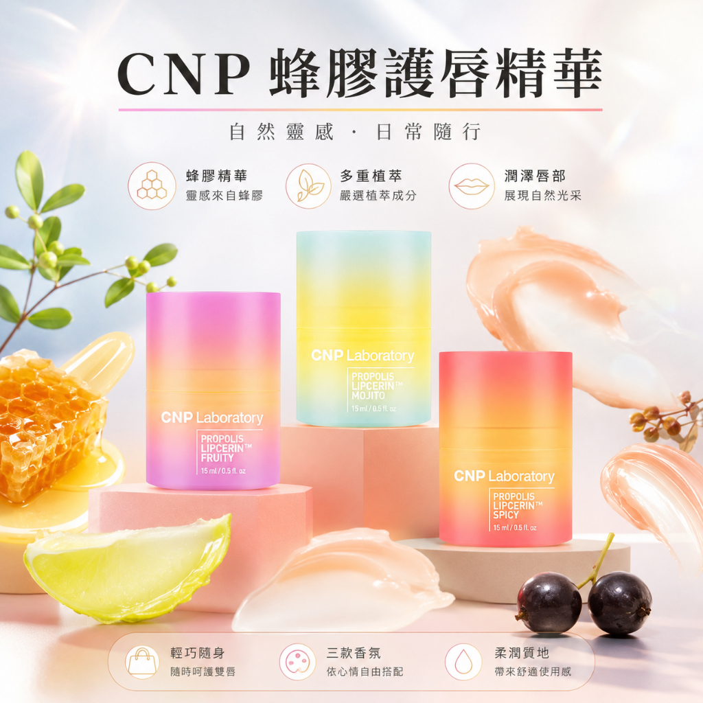 CNP新款蜂膠護唇精華 15ml