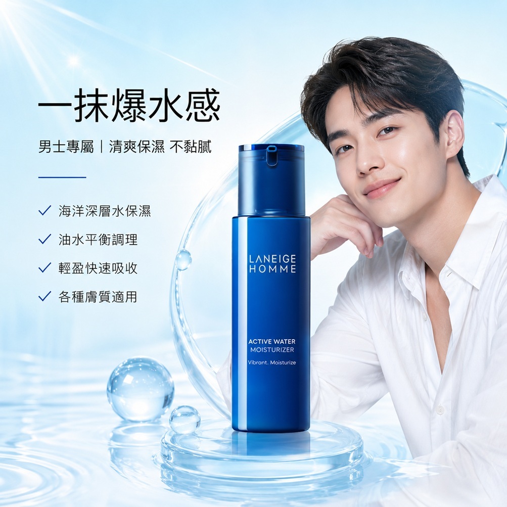 LANEIGE 蘭芝 男士活力水保濕乳(125ml)