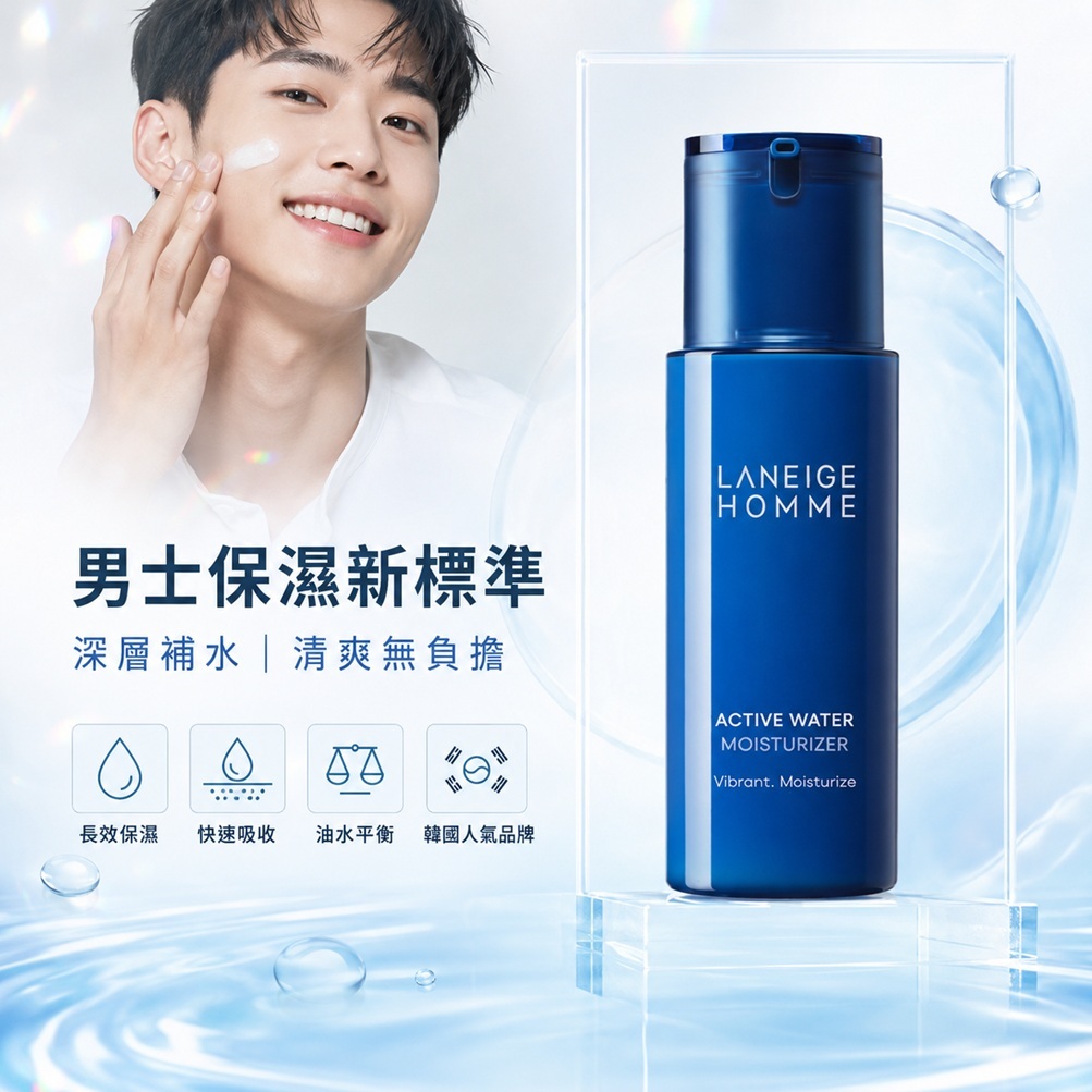 LANEIGE 蘭芝 男士活力水保濕乳(125ml)