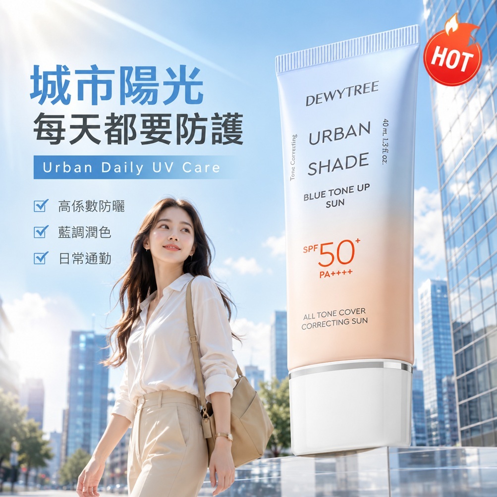 韓國 DEWYTREE 藍調提亮防曬霜 SPF50+ PA++++ 40g