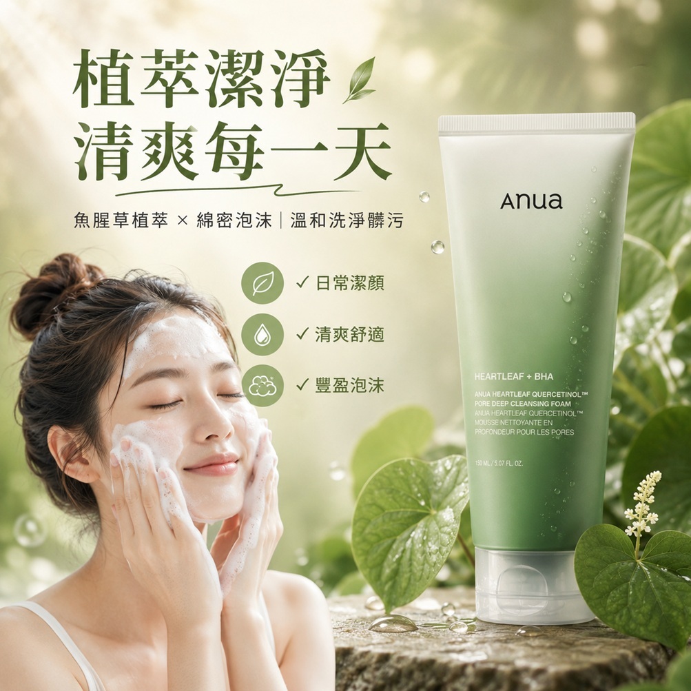 Anua 魚腥草槲皮素皮脂毛孔深層潔面乳(150ml)