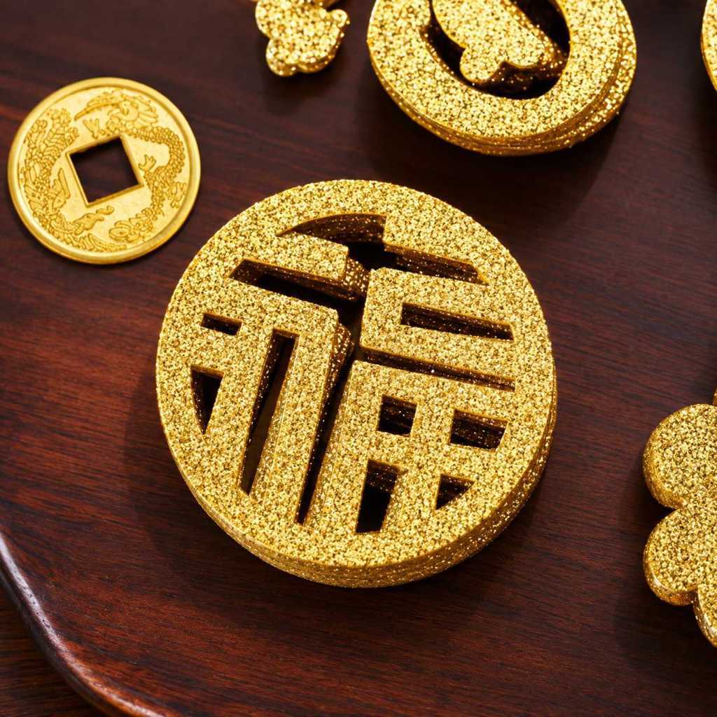 台灣現貨【新年不織布福字裝飾】不織布福字, 新年福字裝飾, 金蔥福字, 春字裝飾, 發財裝飾, 招財進寶, 恭喜發財