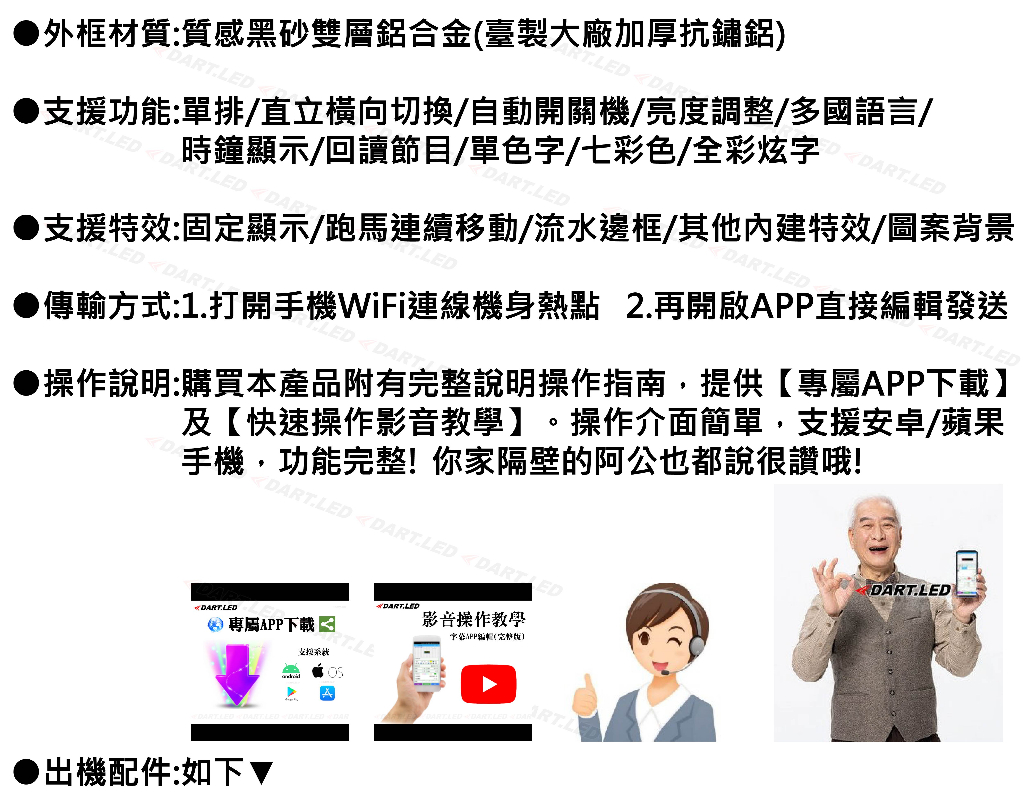 【臺灣公司現貨】爆款小型字幕機/LED跑馬燈/店用車用/LED招牌看板/手機APP/含 促銷優惠回饋粉絲-活動進行中大貨車 - 台灣批發網