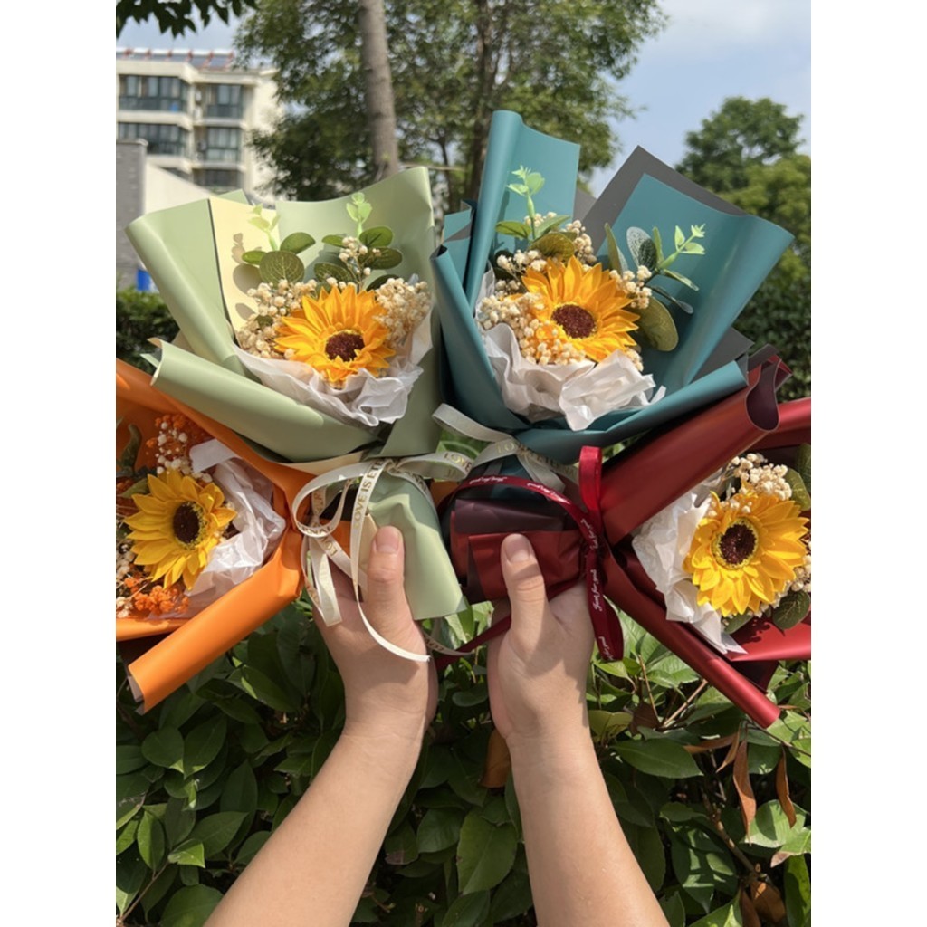 台灣現貨【向日葵香皂花束】迷你花束成品 不凋好保存 教師節謝師禮 母親節生日祝福 畢業季小禮物 母親節花束 送媽媽 生日