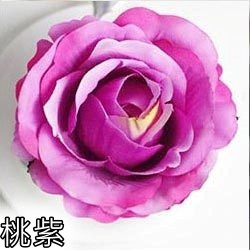 【嬌嫩玫紅】12cm大玫瑰4朵