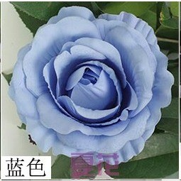 【靜謐藍色】12cm大玫瑰4朵