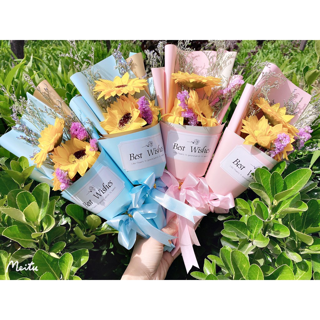 台灣現貨【三朵香皂花小花束】玫瑰康乃馨向日葵 畢業送禮母親節情人節小禮物 免照顧好保存 新年佈置 母親節花束 送媽媽 生