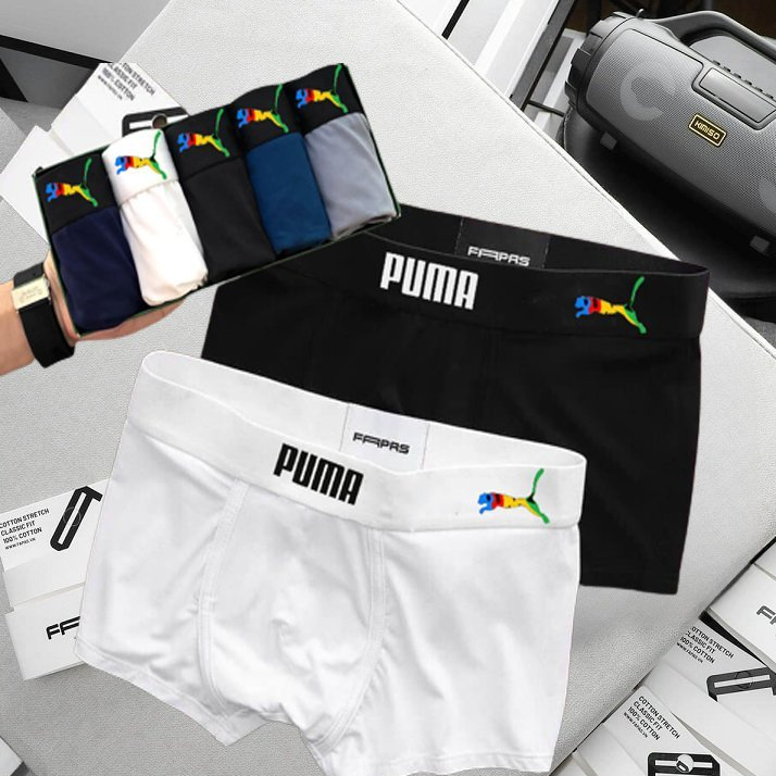 Box of 5 PM soft cold elastic material men's underwear, high-quality fashion panties for men