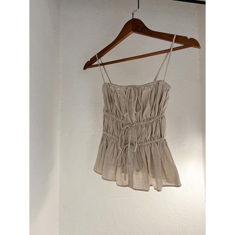 缪斯女神 - 亚麻荷叶边衬衫（主要所有者照片）